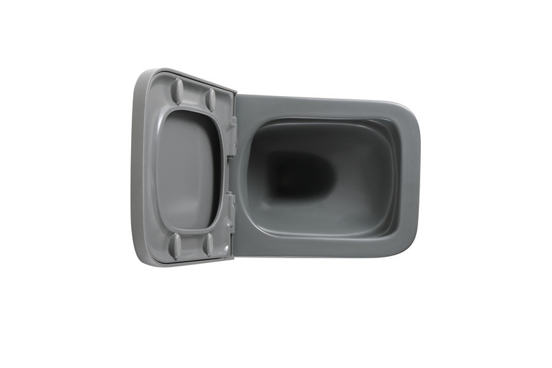 Унітаз підвісний Mixxus Premium QUADRO-0305-R GRAY 510x350x345mm система змиву RIMLESS (MP6656) Київ - фото 10