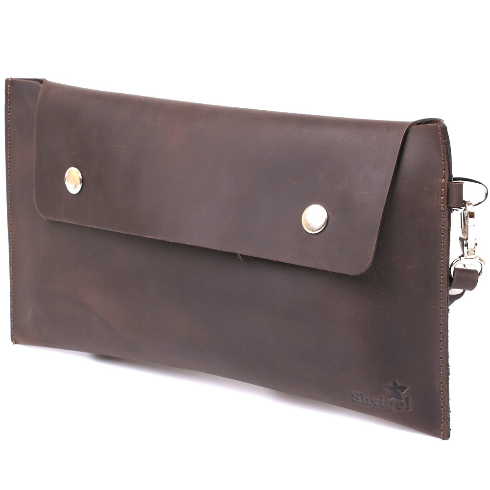 Шкіряна вінтажна тревел-косметичка Коричневий (SHVIGEL) Київ - фото 5
