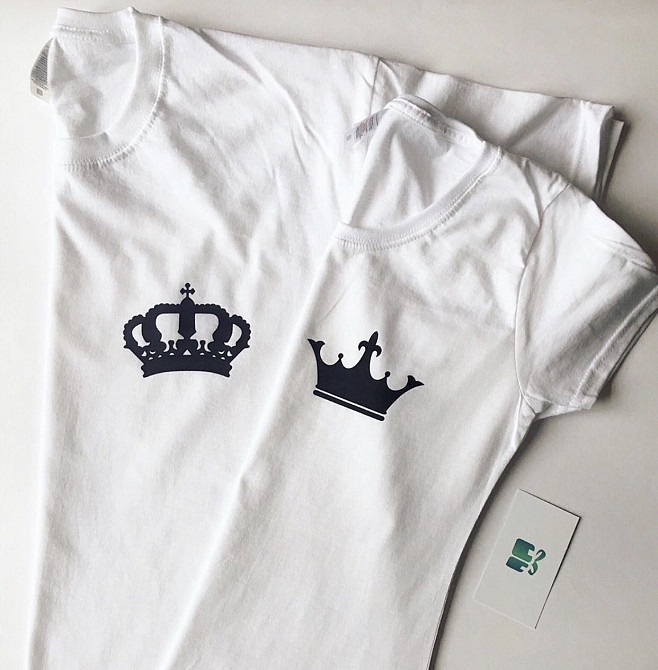 Парні футболки для хлопця та дівчини — King/Queen Чернівці - фото 1