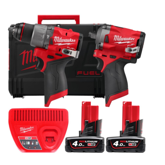 Професійний набір акумуляторного інструменту Milwaukee  M12 FPP2H2-402X : шурупокрут, гайкокрут Київ