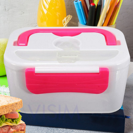 Ланч бокс для школи Lunch Heater 220 V, Судочок для їжі з двома відділеннями, Ланчбокс 3 відділення KF-32 Львів - фото 7