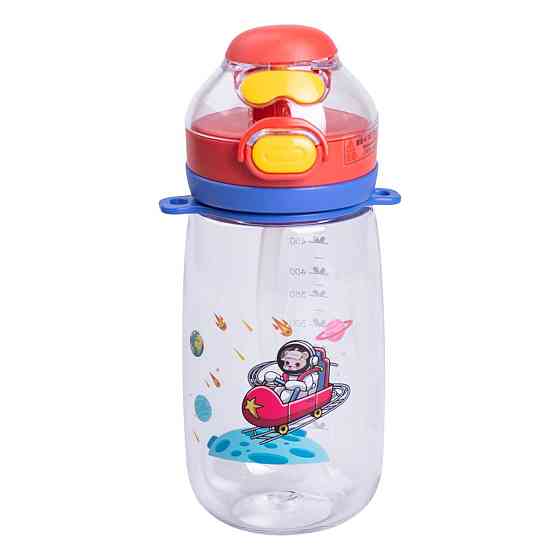 Пляшка для води дитяча 550 мл з ремінцем і трубочкою для спорту та школи HP-14-45R Коломия