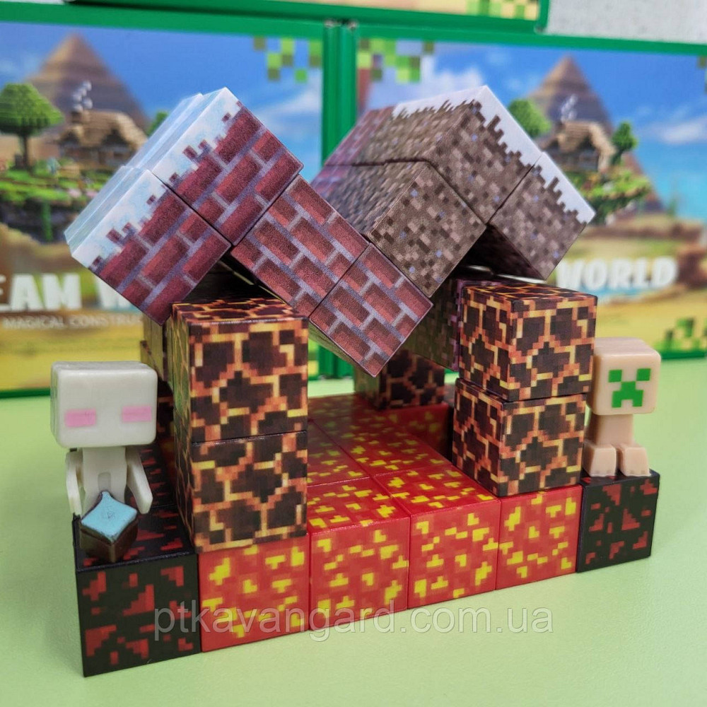 Конструктор магнітний майнкрафт 50 кубики магнітні блоки Dream World LZCK 014 Хмельницький - фото 1