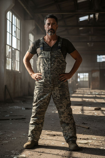 Комбез мужской теплый очень зимний комбенизон пиксель XL 52 на флисе с карманами для наколенников Одеса - фото 1