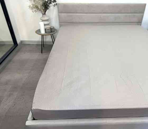 Ecotton Простирадло на резинці Ecotton 160х200 см із сатину (арт. 15-4503 Chateau Grey) молочно Коломыя