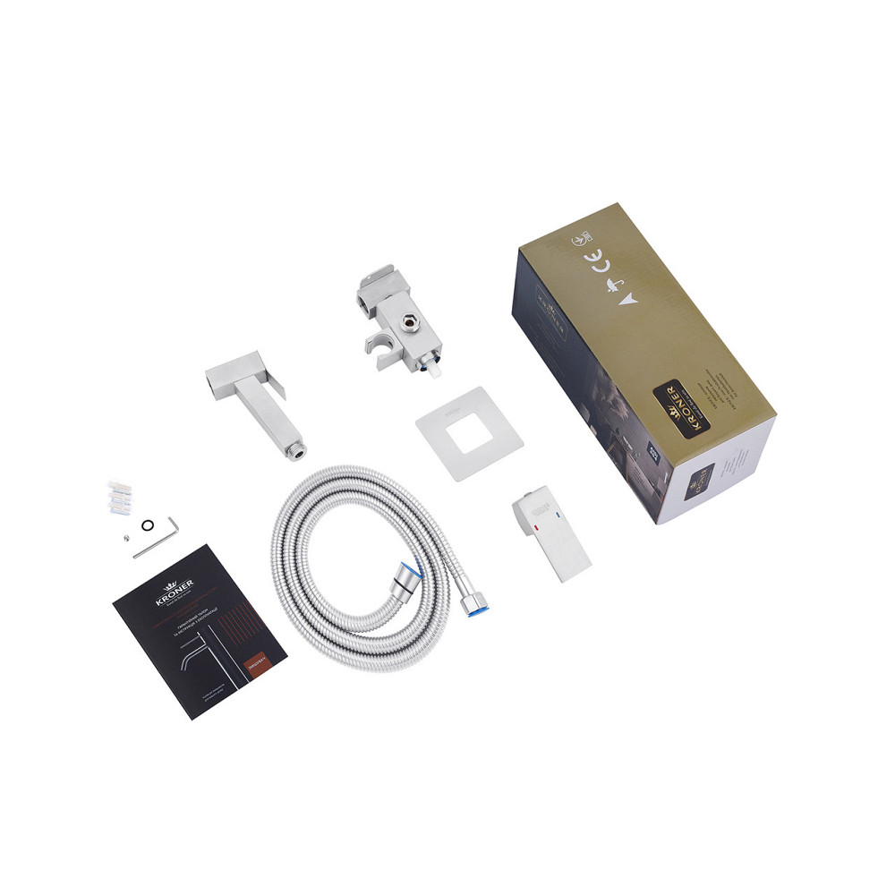 Набор 3 в 1 душевая система Kroner Edelstahl Kubus-ESG063 + смеситель Edelstahl Kubus-ESG010 + смеситель Киев - изображение 8