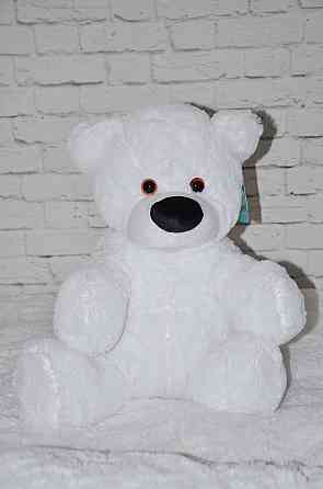 Мягкая игрушка мишка Алина Бублик 70 см белый с сердцем 22см Киев