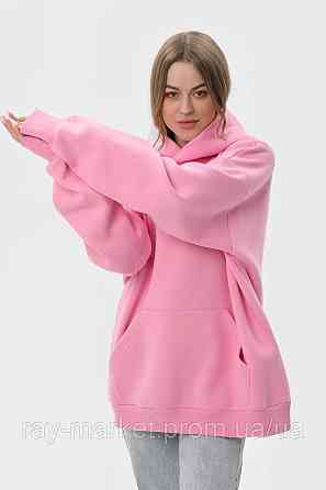 Худи оверсайз женское утепленное RAY OVERSIZE розовое (U0404W-Pink) Киев