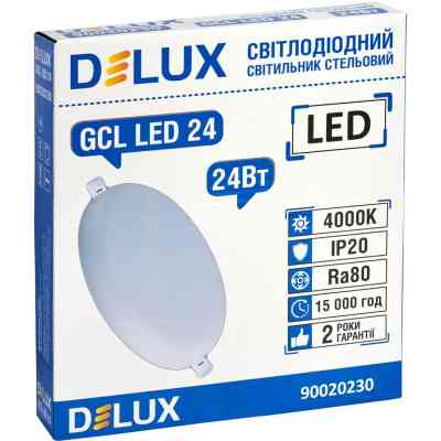 Светильник Delux GCL 24 4000К 24Вт 230В ROUND (90020230) Винница