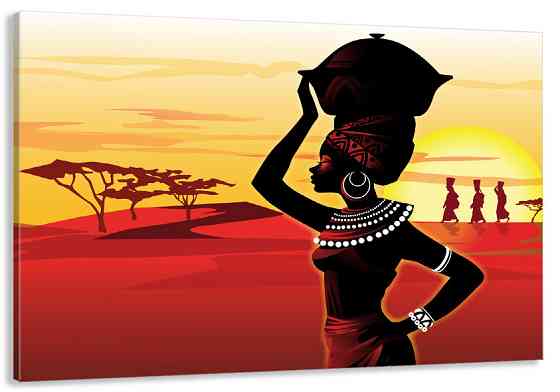 Картина холст в гостиную / спальню  Африканка   MLP_170 50x100 см Киев