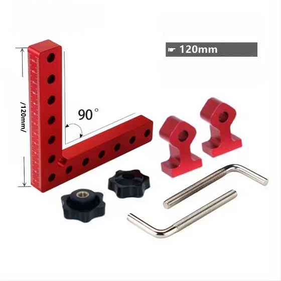 Кутник монтажний 90° 120×120 мм з фіксаторами, шаблон для точного виставлення кута (121585133) Київ