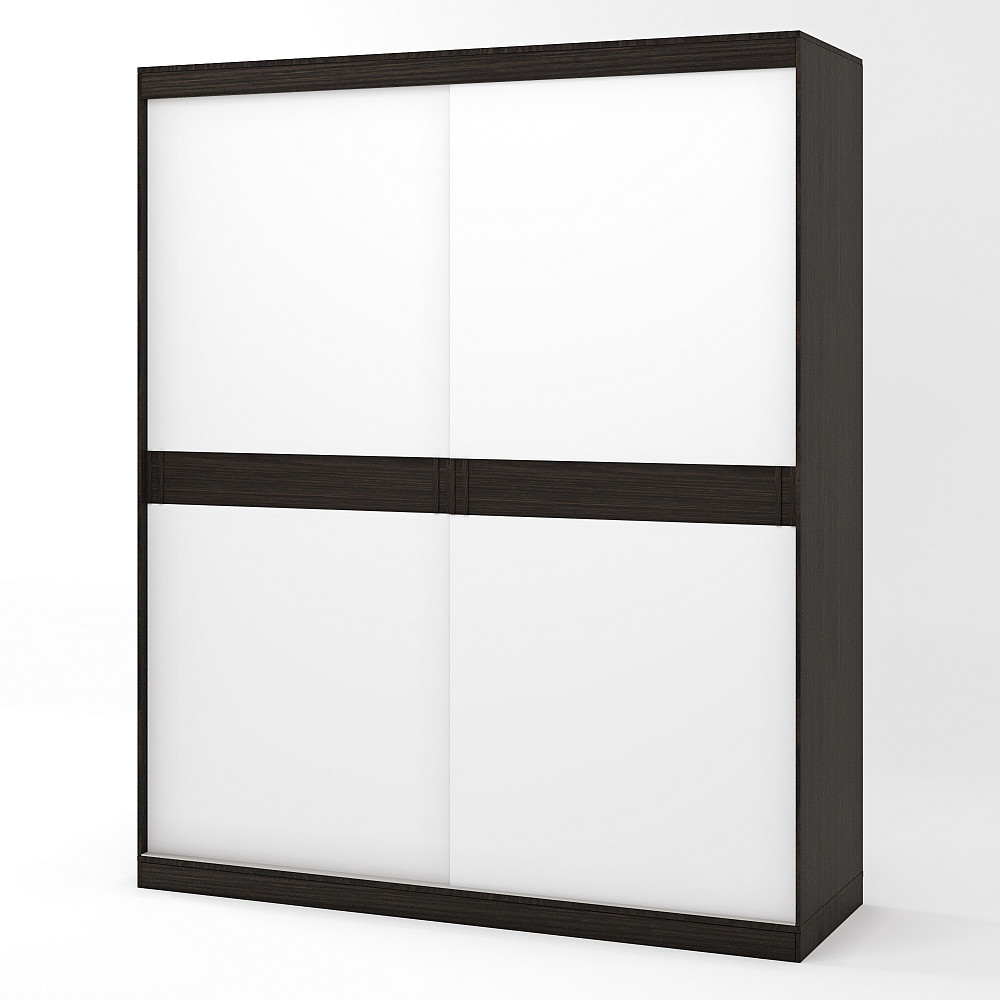 Шафа-купе Еверест Соната 1800 дводверна 180х60х217 венге темний+білий (DTM-2397) Дніпро - фото 2