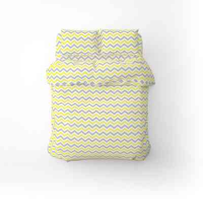 Постільна білизна Home Line Зіг заг сіро-жовтий бязь полуторний (173838) Вінниця