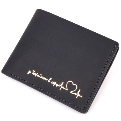 Портмоне Grande Pelle Кожаное Черное (16733) Винница - изображение 1