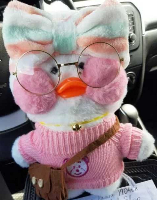 Качка Лалафанфан Уточка в окулярах Каченя LaLafanfan Мягкая Игрушка. Киев - изображение 6