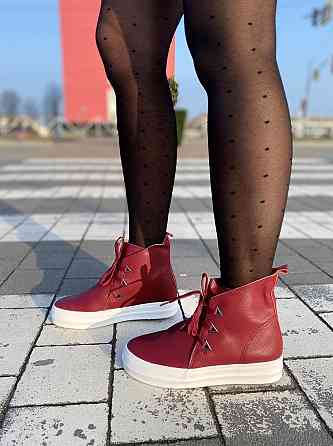 Черевики жіночі EA-2990 бордові еко-шкіра весна-осінь 39р.-24,5см. 40р.-25см. (1352) Коломыя