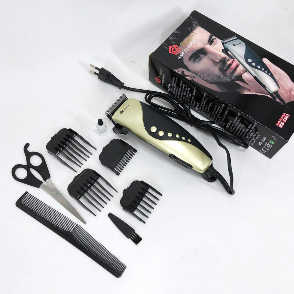 Професійна машинка для стрижки волосся з насадками DOMOTEC MS-3303, Мережева машинка для стрижки голови BC-93 Івано-Франківськ - фото 3