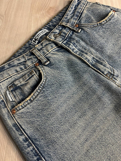 Джинсы женские Mikaletta 3249-13254 MOM RELAX jeans бананы высокая посадка стрейчевые голубые, голубой, 26, 26, 70 см, 100 см Киев - изображение 18