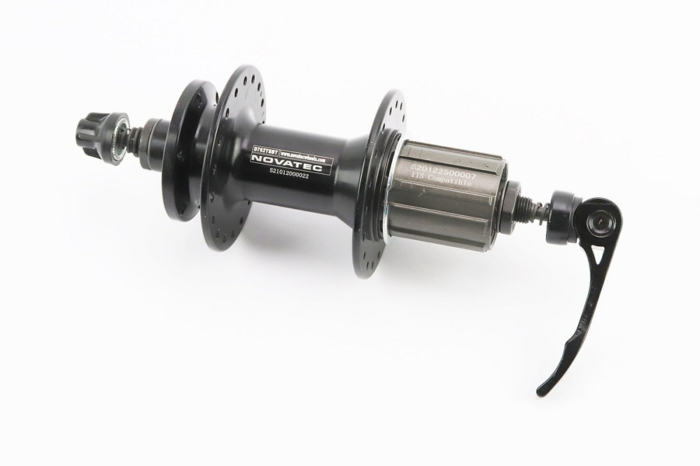 Втулка задня MTB алюмінієва 14Gx36H під касету 8-10зв, Disk-brake, 2 пром-підшипники 6000 2RS, кріпл. ексцентрик, чорна D762TSBT Київ - фото 1