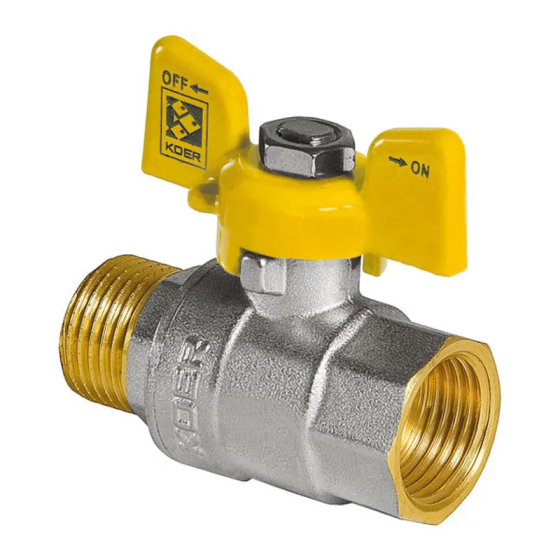 Кран кульовий KOER KR.218.G - 3/4" FM ГШМ YELLOW, ручка "метелик" жовта (KR0094) Київ