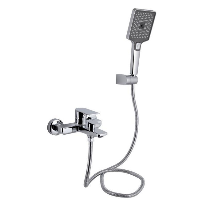 Змішувач для ванни з душовим гарнітуром Qtap Aries QTARI259CRM45559 Chrome Харків - фото 1