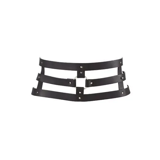 Портупея-пояс Bijoux Indiscrets MAZE - Wide Belt and Restraints Black, екошкіра Львів