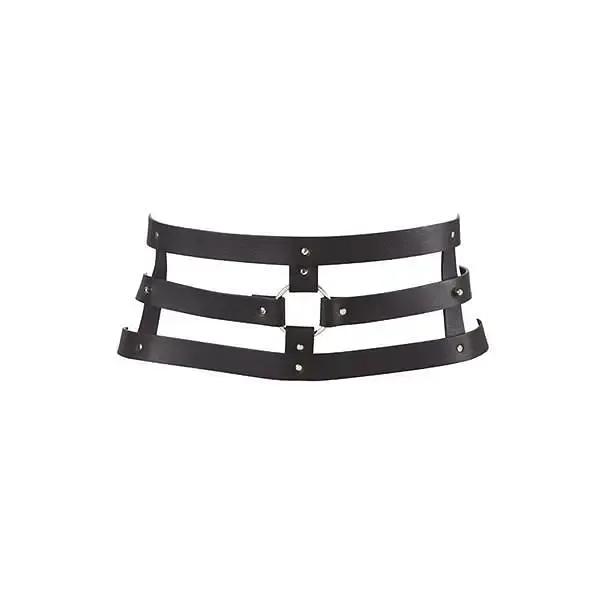 Портупея-пояс Bijoux Indiscrets MAZE - Wide Belt and Restraints Black, екошкіра Львів - фото 1