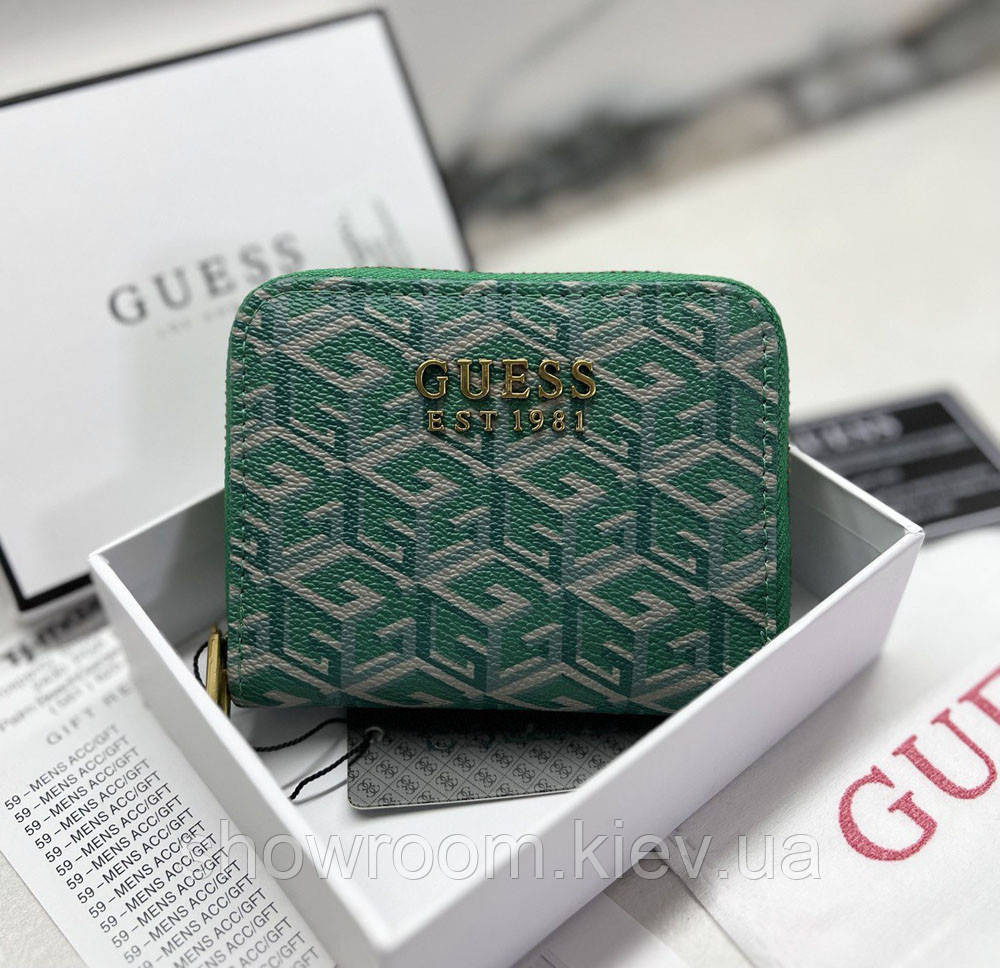 Жіночий маленький гаманець Guess (7594-1) green Київ - фото 2