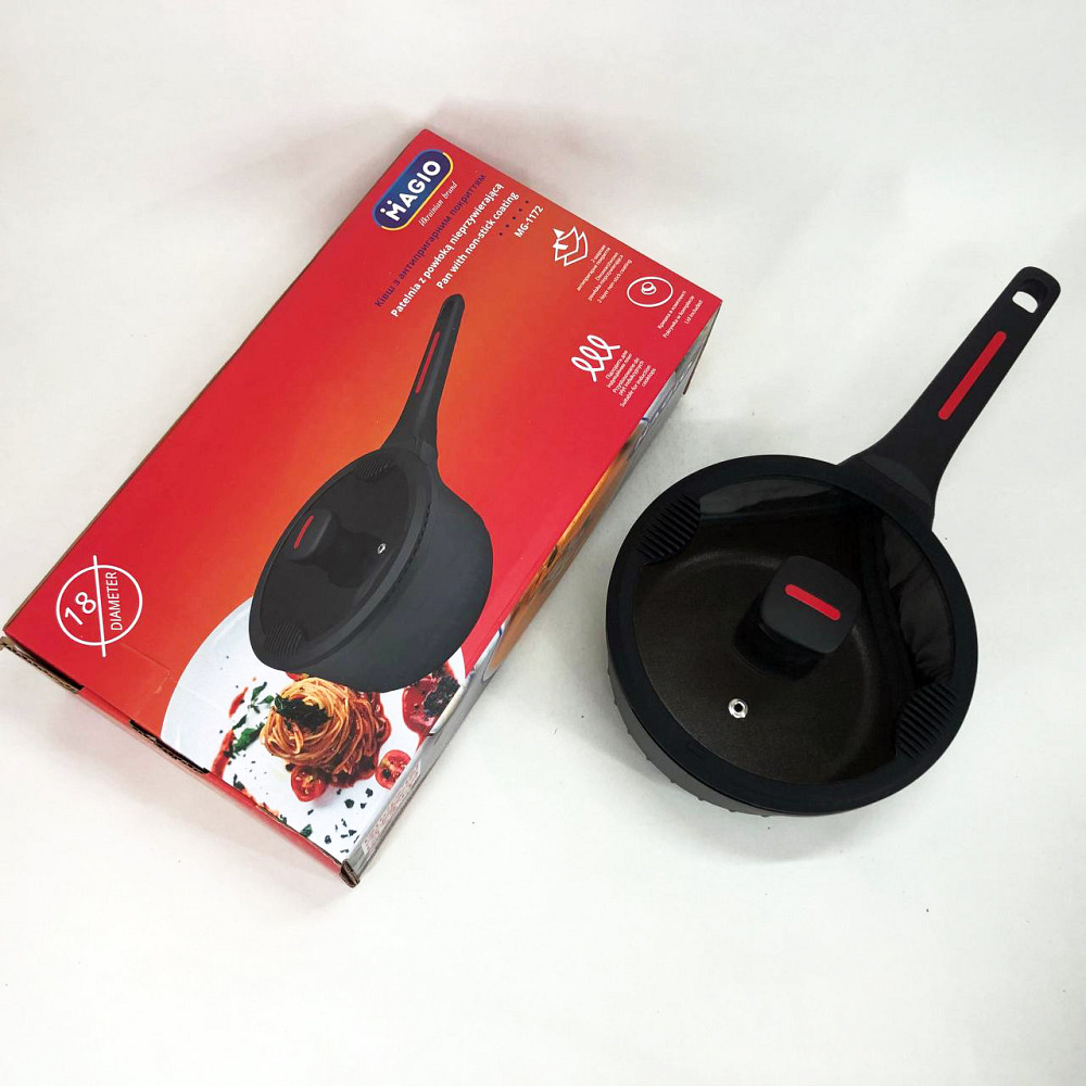 Топ сковорідок з антипригарним покриттям Magio MG-1172 1.9 л, Сковорідки хорошої якості HS-87 Львів - фото 7