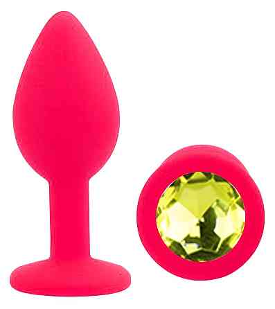 Силіконова анальна пробка EGZO - Silicone Pink Round Plug Lime, size S Sex Aura Київ