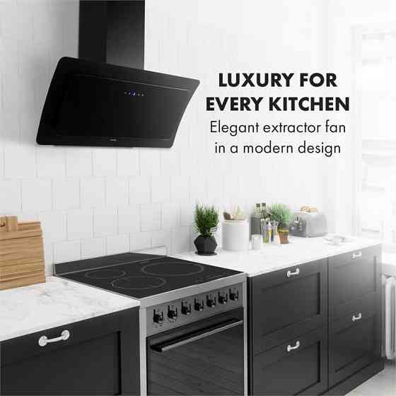 Вытяжка Arianna 90 см 560 м³/ч сенсорная панель управления EEC A+ черная 90 см (Германия, читать описание) Ровно