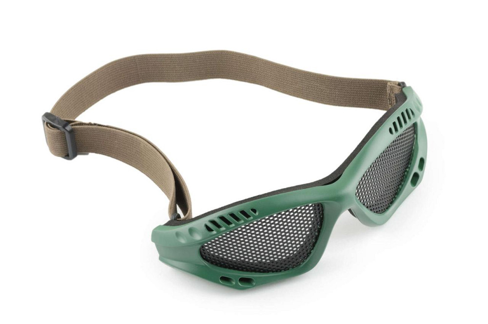 Очки мото   KOESTLER   (на резинке, зеленые, c перфорационным стеклом) Мукачево - изображение 1