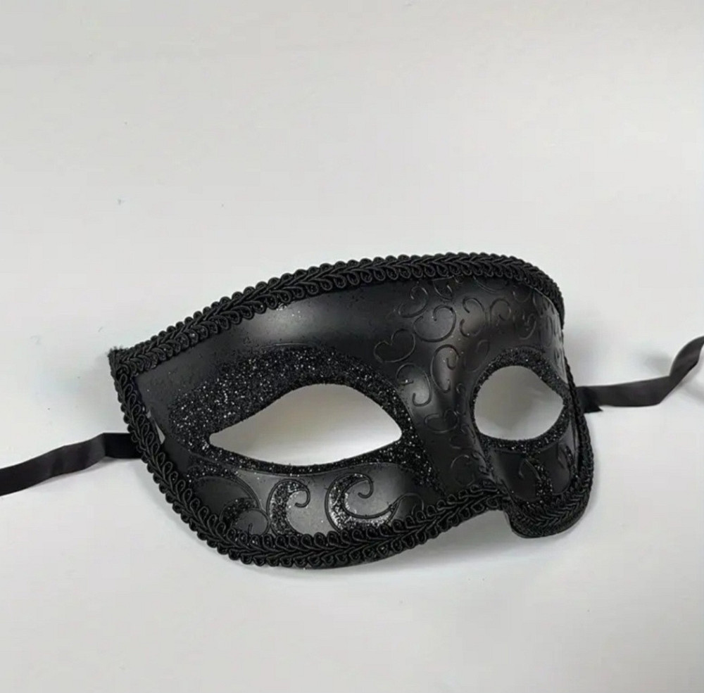 Маска карнавальная пластиковая унисекс one size черный Киев - изображение 3