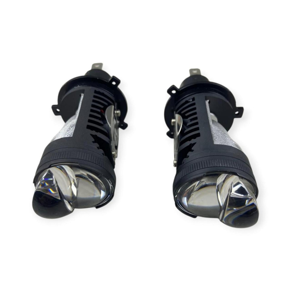 Автолампа з лінзою H4 12V-24V 60W EUROTUN NL-H 6000К 10000L CAN BUS радіатор LED Мукачево - фото 3