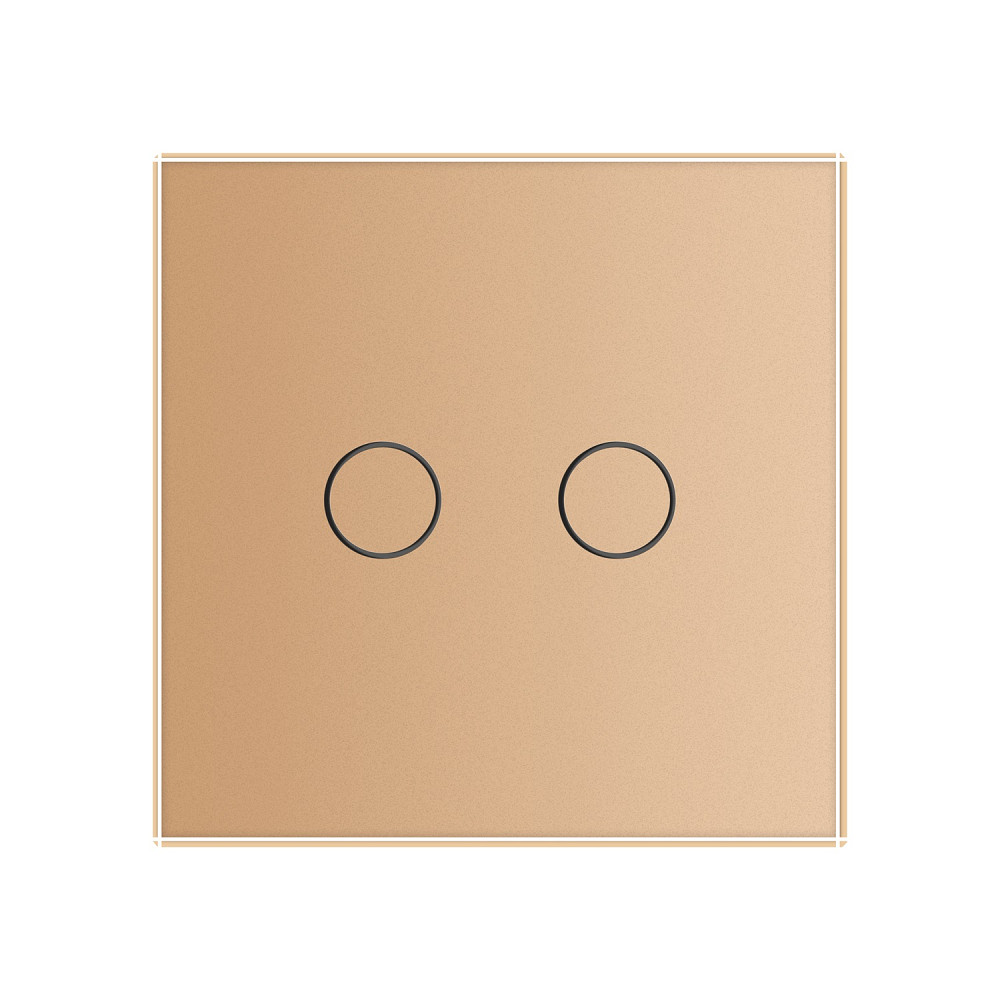 Розумний сенсорний ЕС вимикач 2 сенсори Livolo золотий скло (VL-M7FC2Z2-2AP) Коломыя - изображение 8