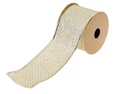 Стрічка декоративна сітчастий візерунок 6,3*270см світле золото БОНА ДИ Житомир - фото 1