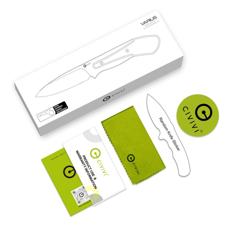 Ніж фіксований тактичний Civivi Varius, (9.5 см) D2 / G10 чорний Київ - фото 7