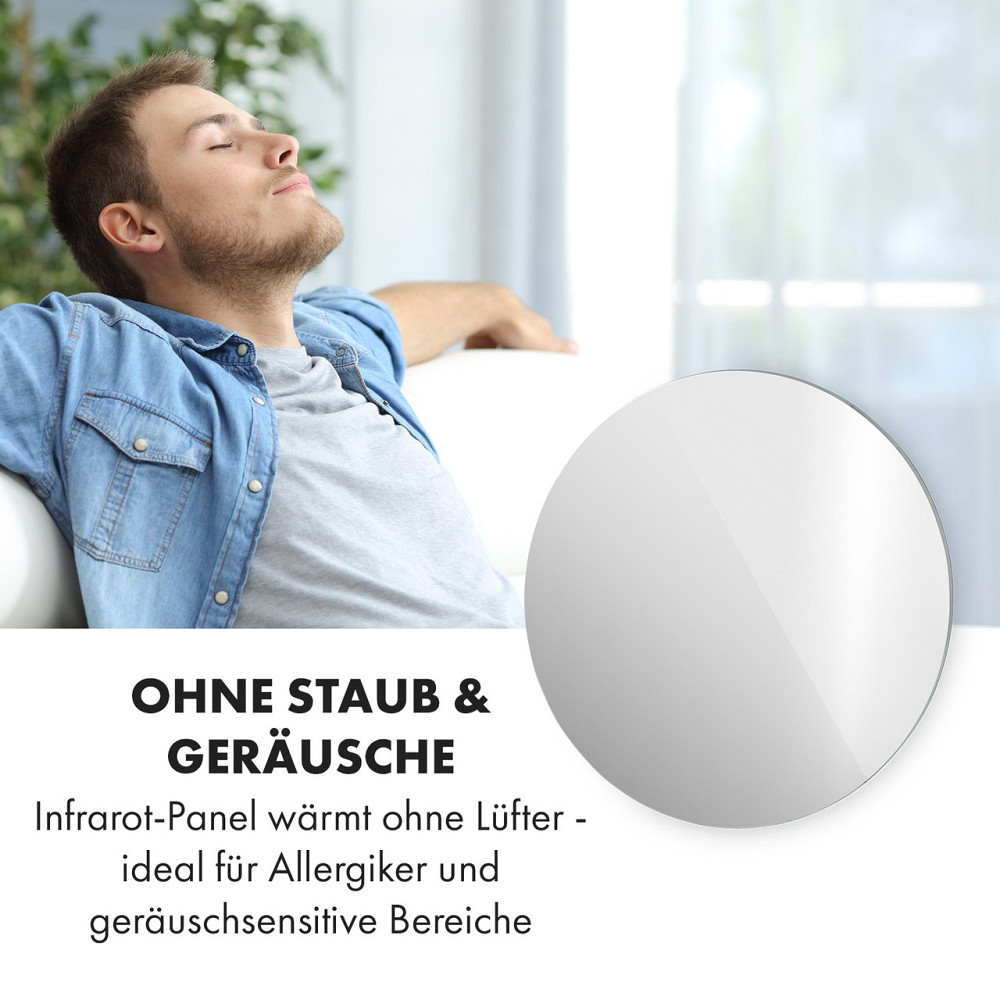 Инфракрасный обогреватель Marvel Mirror 300 Вт с недельным таймером IP54 зеркало круглое (Германия, читать Ровно - изображение 5