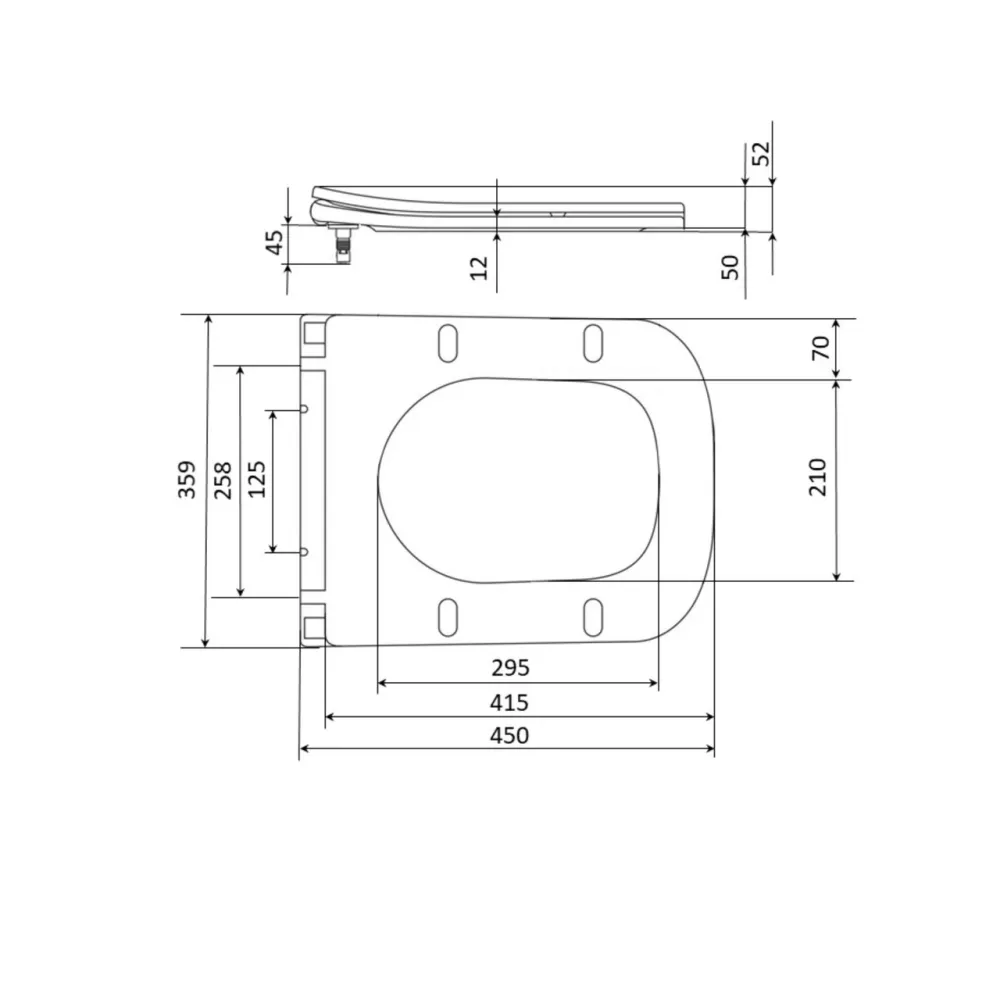 Сидіння для унітаза Qtap (Crow 520,640) з мікроліфтом Slim QT0599SC2170W Київ - фото 10