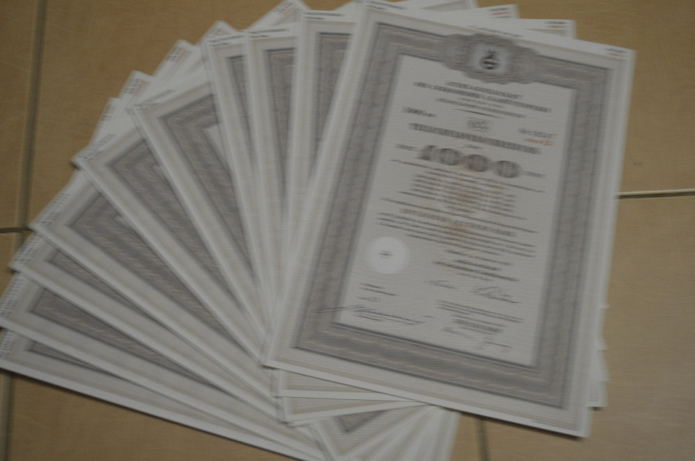 Акция. Германия. Actien -Gesellschaft Dusseldorf--1000DM-Deutsche Bank--1962 год aUNC-UNC (5 - 29) Полтава - изображение 1