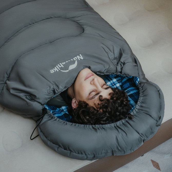 Спальный мешок с капюшоном Naturehike Clear Sky CNK2450WS042 (220 х 80см) Серый Винница - изображение 3