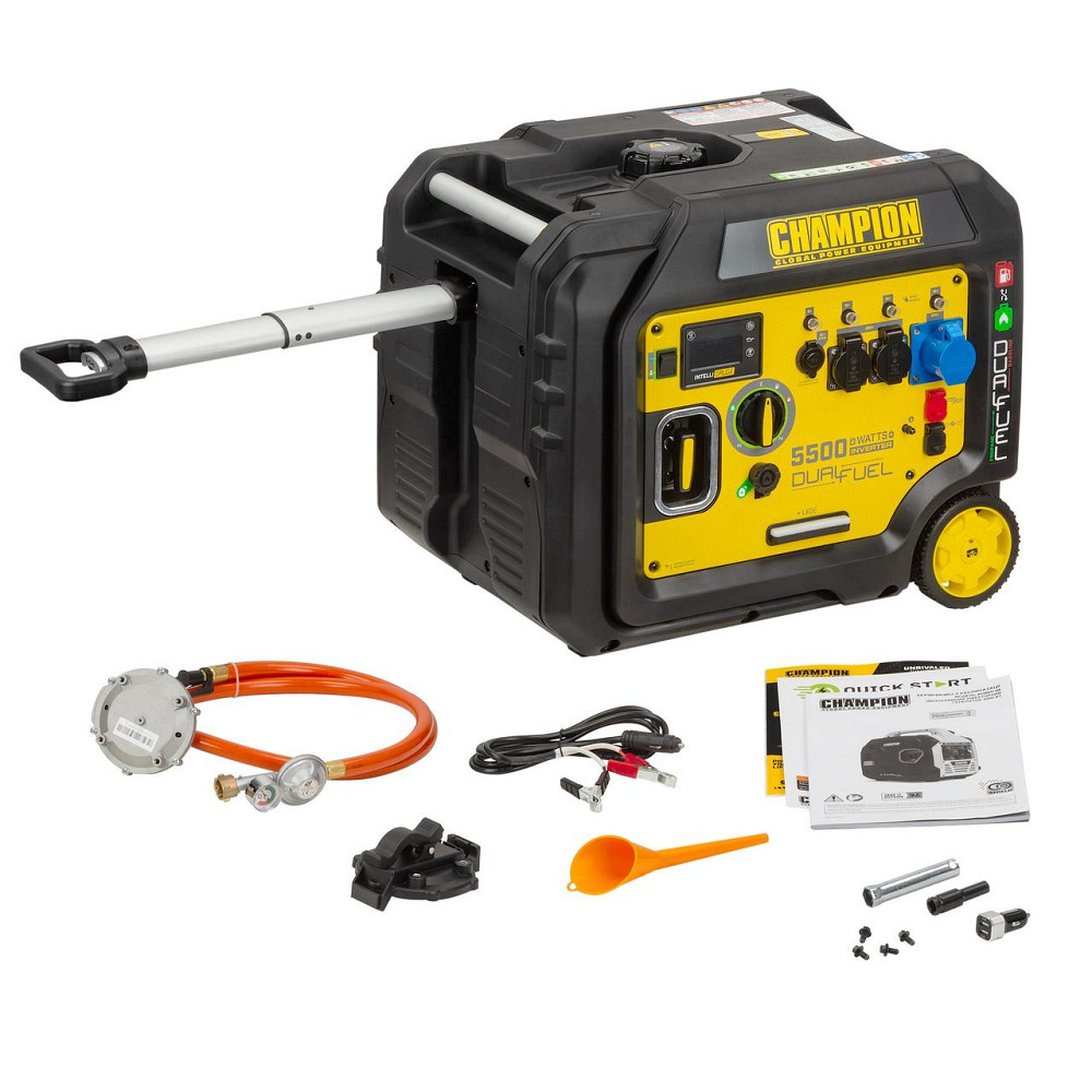 Двопаливний інверторний генератор champion закритого типу 5500вт Київ - фото 2