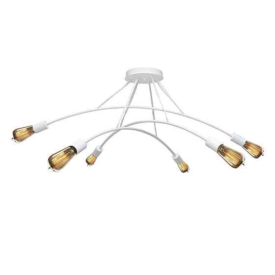 Люстра подвесная MSK Electric Orion на шесть ламп Е27 NL 9832-6 WH белая Одесса