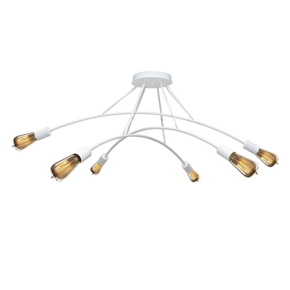 Люстра подвесная MSK Electric Orion на шесть ламп Е27 NL 9832-6 WH белая Одесса - изображение 1