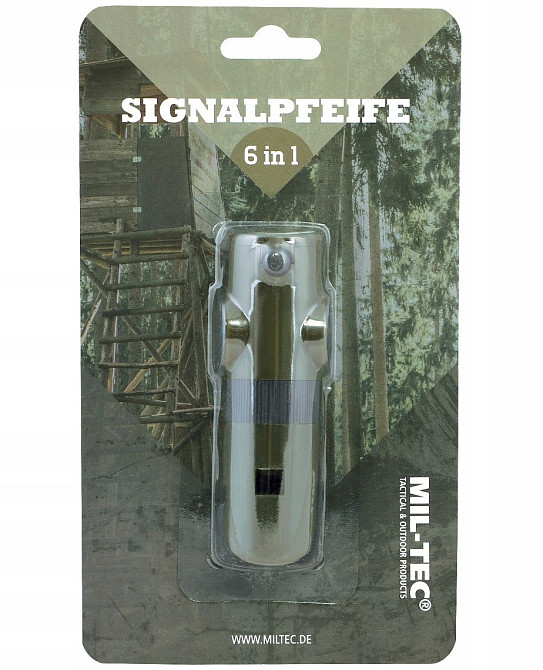 Многофункциональный Спасательный свисток 6в1 с веревкой Mil-Tec от Sturm (16328401) Olive Нововолынск - изображение 10