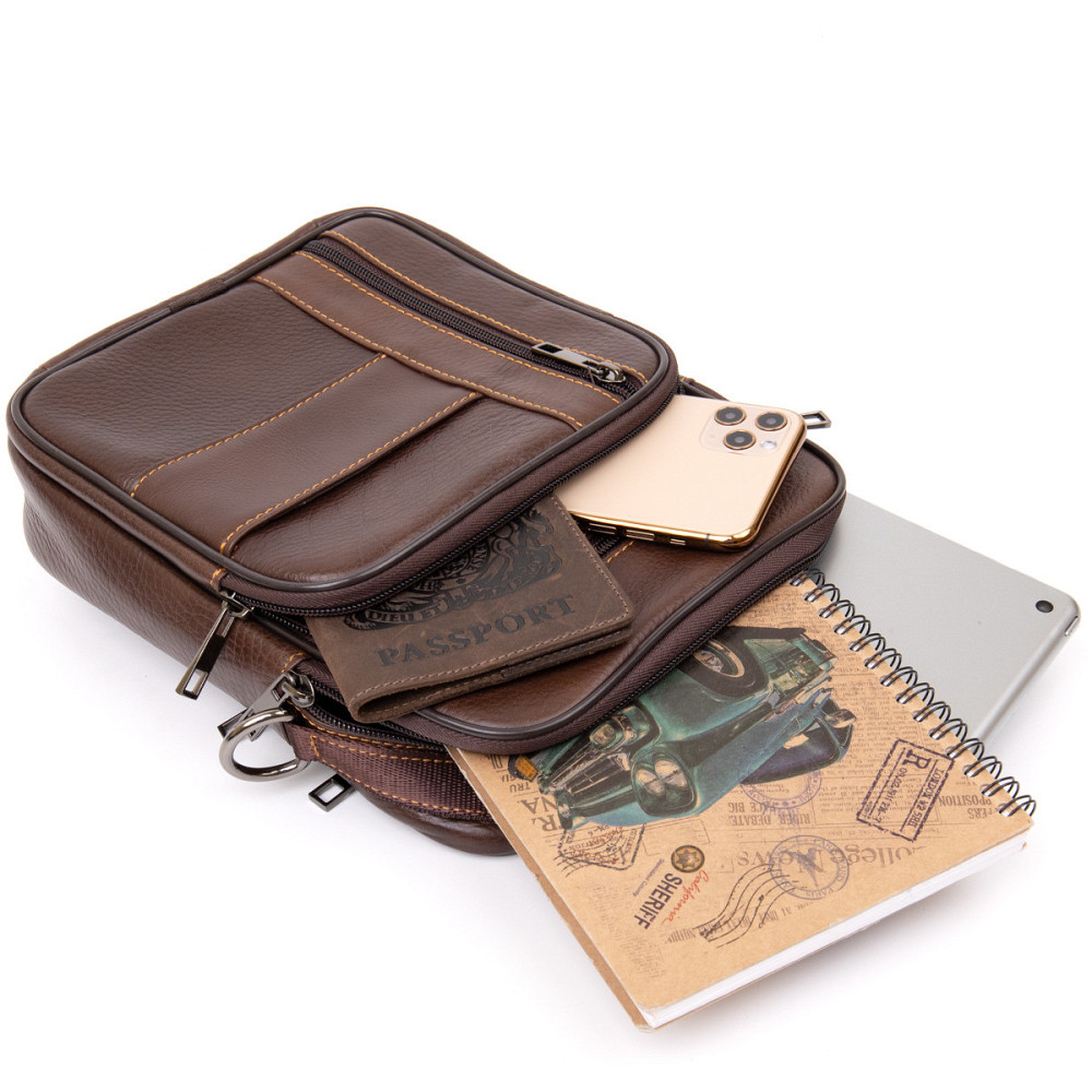 Мессенджер мужской Vintage 20434 Коричневый Киев - изображение 7