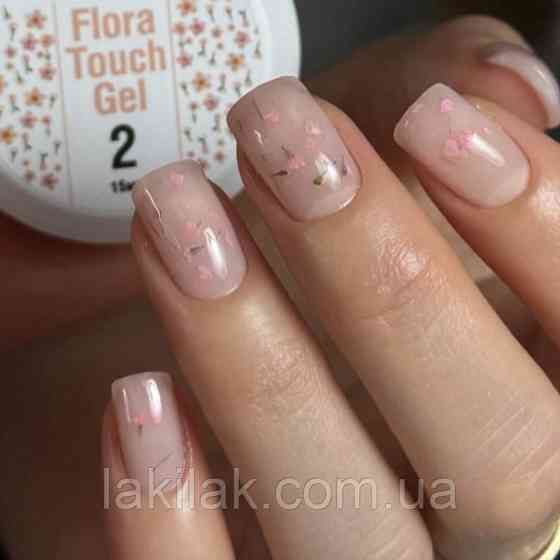 Гель для нарощення нігтів Crooz Flora Touch Gel 02 (з сухоцвітами) 15мл Херсон