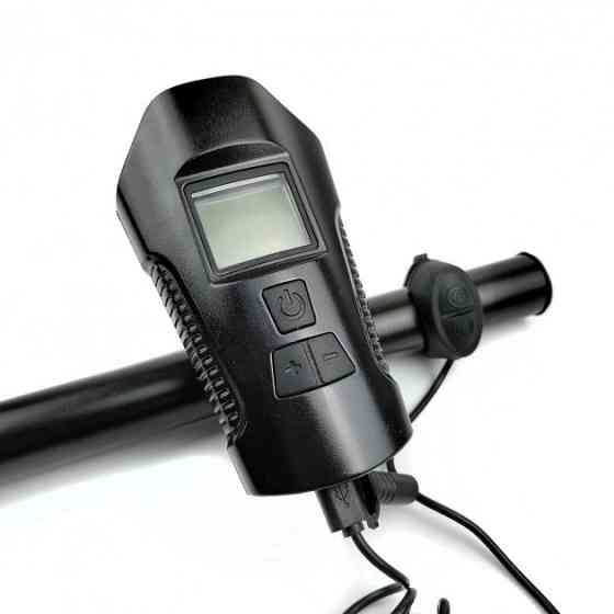 Велосипедный передний фонарь фара FY-317 с сигналом и велокомпьютером Винница