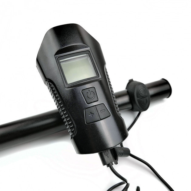 Велосипедный передний фонарь фара FY-317 с сигналом и велокомпьютером Винница - изображение 3