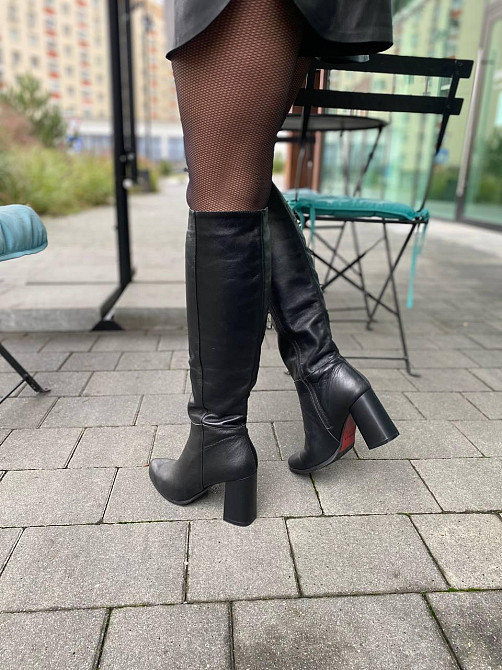 Nivelle Чоботи жіночі NIVELLE 1111 чорні (весна-осінь, шкіра натуральна) (6076) Коломия - фото 6